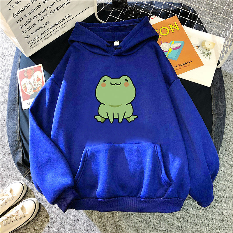 Fluffy Loose Frog Hoodie