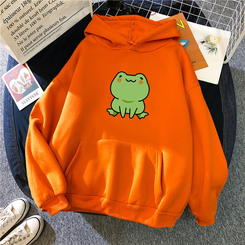 Fluffy Loose Frog Hoodie