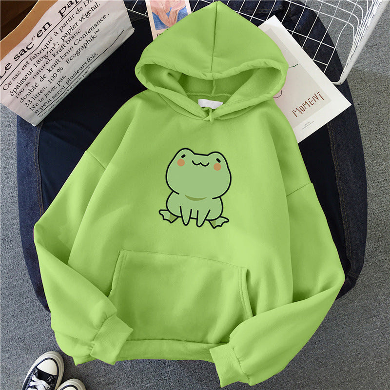 Fluffy Loose Frog Hoodie